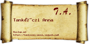 Tankóczi Anna névjegykártya