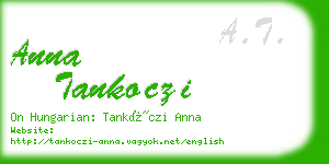 anna tankoczi business card